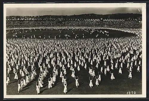 AK Stuttgart, 15. Deutsches Turnfest 1933, Freiübung im Stadion