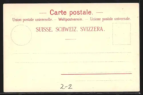 Lithographie verschiedene Briefmarken der Schweiz