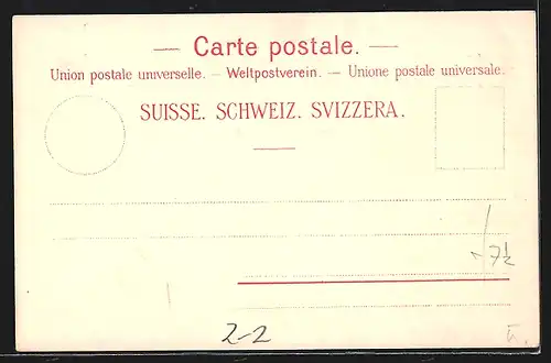Lithographie verschiedene Briefmarken der Schweiz