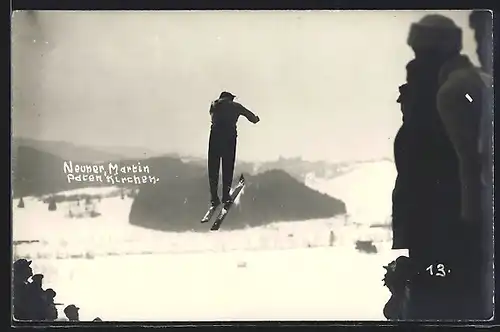 Foto-AK Martin Neuner beim Skisprung