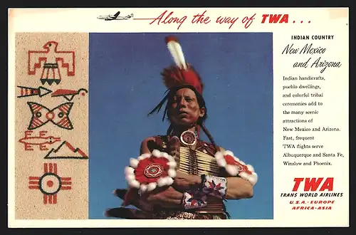 AK TWA Tourismus Reklame, Indian Country, New Mexico and Arizona
