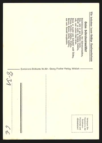 Künstler-AK Schreinermeister in seiner Werkstatt
