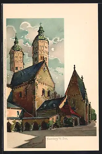 Künstler-AK Otto Hammel: Naumburg a. S., Am Dom