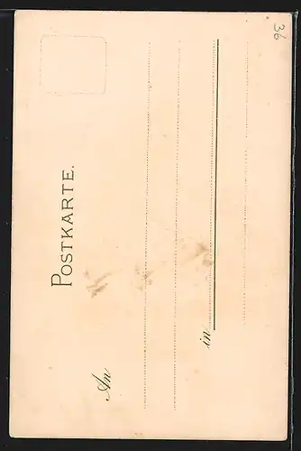 Lithographie Saalfeld, Markt mit Kirche