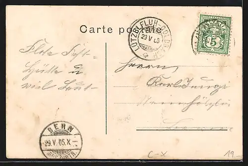 AK Goldbach, Parqueterie, Schulhaus, Hutfabrik