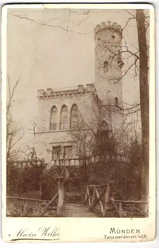 Fotografie Alwin Wilke, Hannoversch Münden, Ansicht Hann. Münden, Blick auf die Tillyschanze mit Aussichtsturm