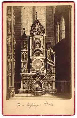 Fotografie unbekannter Fotograf, Ansicht Strassburg i. Els., die Astronomische Uhr im Münster