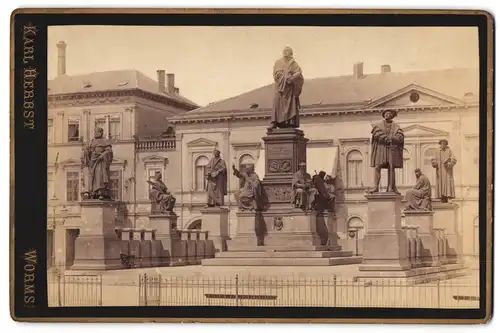 Fotografie Karl Herbst, Worms, Ansicht Worms, das Lutherdenkmal am Lutherring