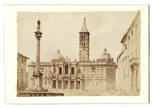 Fotografie unbekannter Fotograf, Ansicht Rom, facciata di S. M. Maggiore, Santa Maria Maggiore