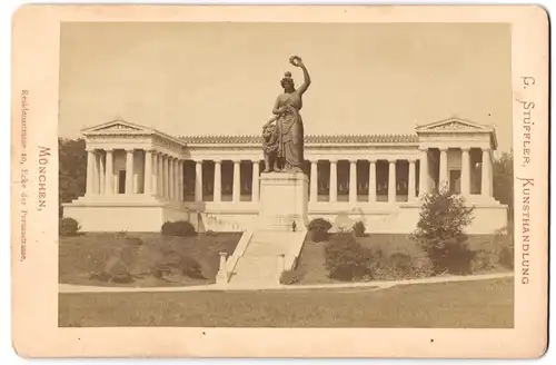 Fotografie G. Stuffler, München, Ansicht München, Bavaria Statue vor der Ruhmeshalle