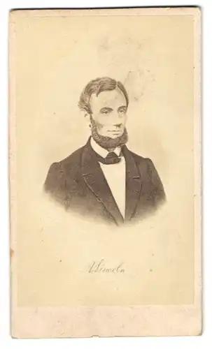 Fotografie O. Pallain, St. Imier, Portrait Abraham Lincoln, 16. Präsident der Vereinigten Staaten (USA)