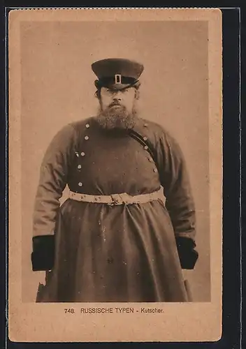 AK dicker russischer Kutscher