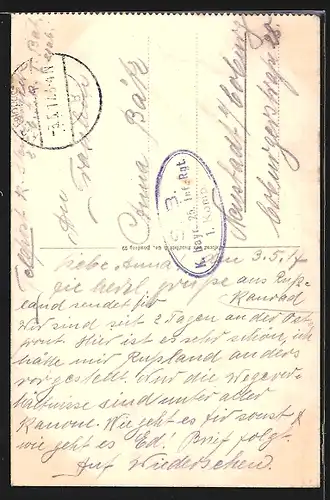 AK Russische Typen, Maurer bei der Arbeit