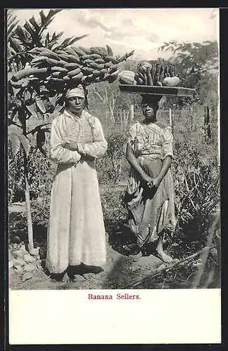 AK Bananenverkäuferinnen mit Ware