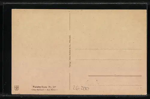 Künstler-AK Otto Strützel: Am Moor, Blumepflückerinnen am Flussufer