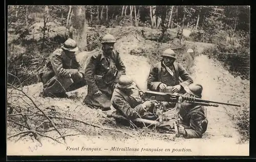 AK Front francais, Mitrailleuse francaise en position