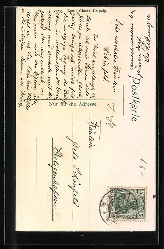 AK Segelyacht Komet bei frischer Briese