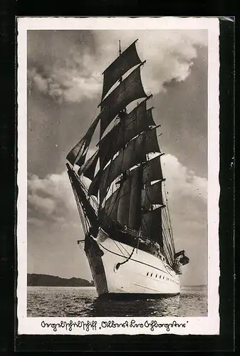 AK Segelschulschiff Albert Leo Schlageter auf hoher See