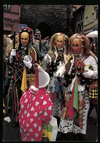 AK Rottweil am Neckar, Narrensprung, Fransenkleidle und Gschellnarr