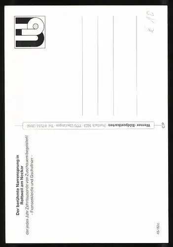 AK Rottweil am Neckar, Narrensprung, Fransenkleidle und Gschellnarr