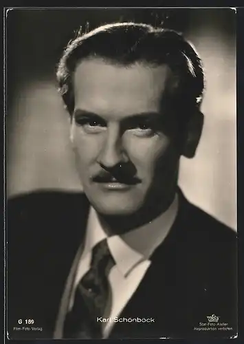 AK Schauspieler Karl Schönbock mit Krawatte