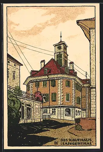Künstler-AK Langenthal, Das Kaufhaus