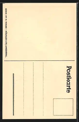Künstler-AK Langenthal, Hotel z. Bären