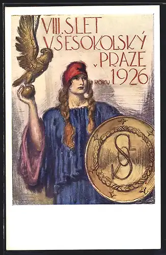Künstler-AK Prag, Sokol, VIII. Slet v Sesokolsky v Praze Roku 1926