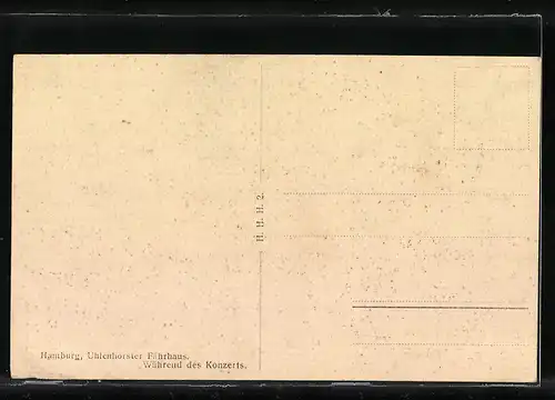 AK Hamburg, Uhlenhorster Fährhaus während des Konzerts