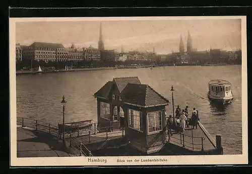 AK Hamburg-Neustadt, Blick von der Lombardsbrücke
