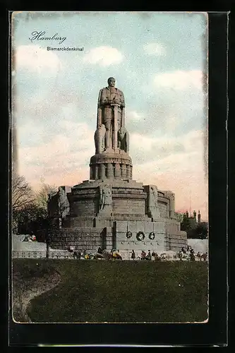 AK Hamburg-St.Pauli, Ansicht Bismarckdenkmal