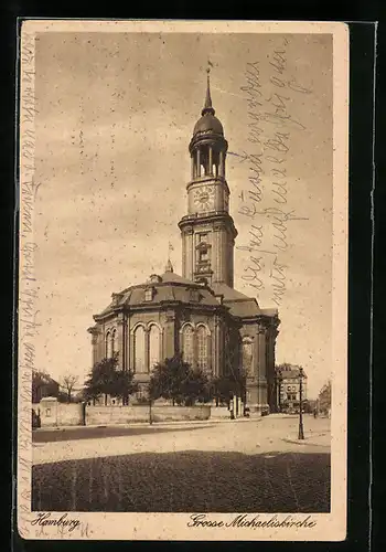 AK Hamburg-Neustadt, Blick auf die Grosse Michaeliskirche