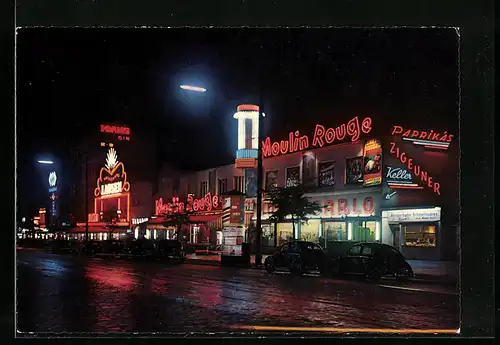 AK Hamburg-St. Pauli, Strassenpartie auf der Reeperbahn