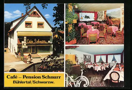 AK Bühlertal i. Schwarzwald, Cafe-Pension Schnurr, Inh. Hedi Schnurr