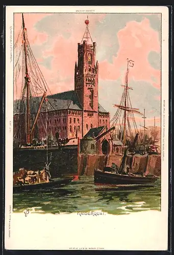 Künstler-AK Carl Biese: Hamburg, Kaiserquai