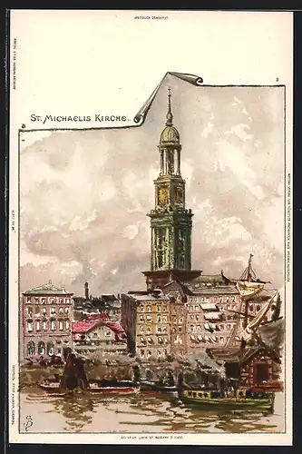 Künstler-AK Carl Biese: St. Michaelis Kirche