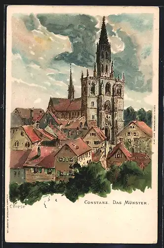 Künstler-AK C.Biese: Konstanz, das Münster