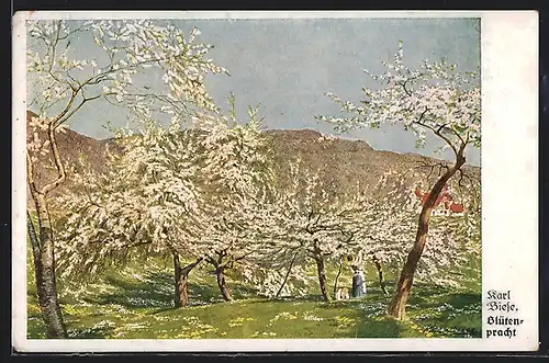 Künstler-AK Carl Biese: Blütenpracht im Frühling