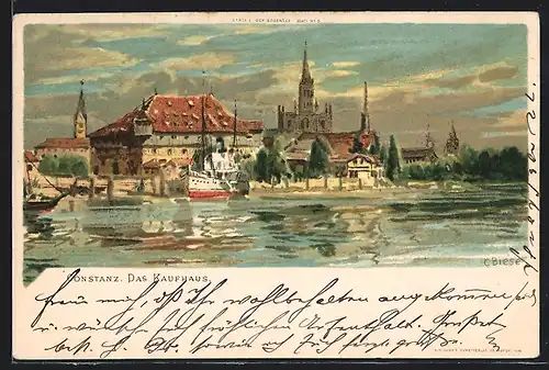 Künstler-AK C.Biese: Konstanz, das Kaufhaus