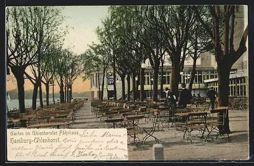 AK Hamburg-Uhlenhorst, Garten der Gastwirtschaft Uhlenhorster Fährhaus