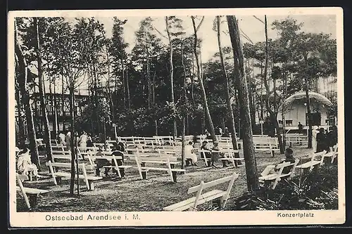 AK Arendsee i. M., Konzertplatz mit Musikmuschel