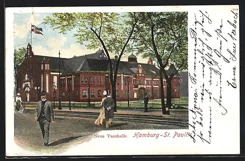 Lithographie Hamburg-St. Pauli, Neue Turnhalle