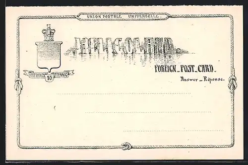 AK Helgoland, Foreign-Post-Club, Union Postal Universelle