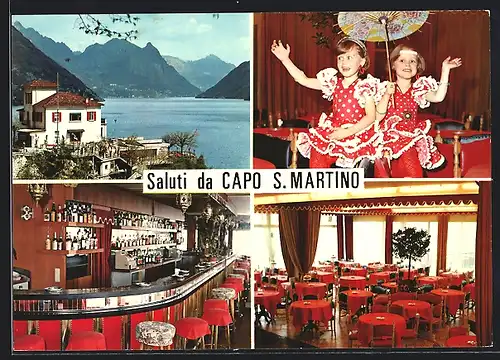 AK Paradiso, Ristorante Capo S. Martino, Aussen- u. Innenansichten, Mädchen mit einem Schirm