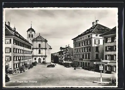 AK Trogen, Dorfplatz mit Geschäften