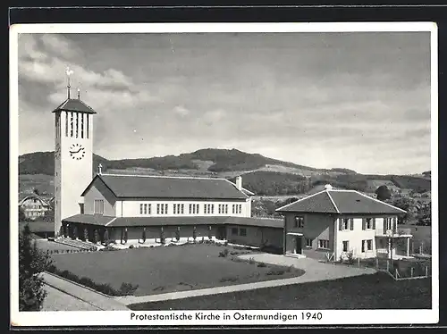 AK Ostermundigen, Ansicht der Protestantischen Kirche 1940