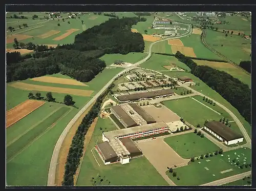 AK Romont, Caserne, Place d`armes de Drognes, vue aerienne