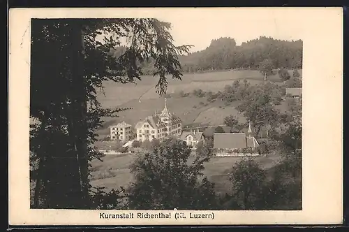 AK Richenthal, Kuranstalt Richenthal aus der Vogelschau