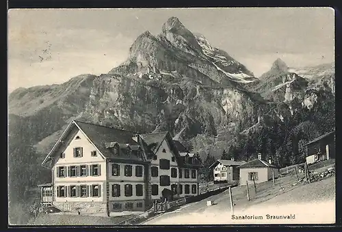 AK Braunwald, Blick auf das Sanatorium