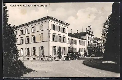 AK Albisbrunn, Hotel-Kurhaus Albisbrunn mit Strasse